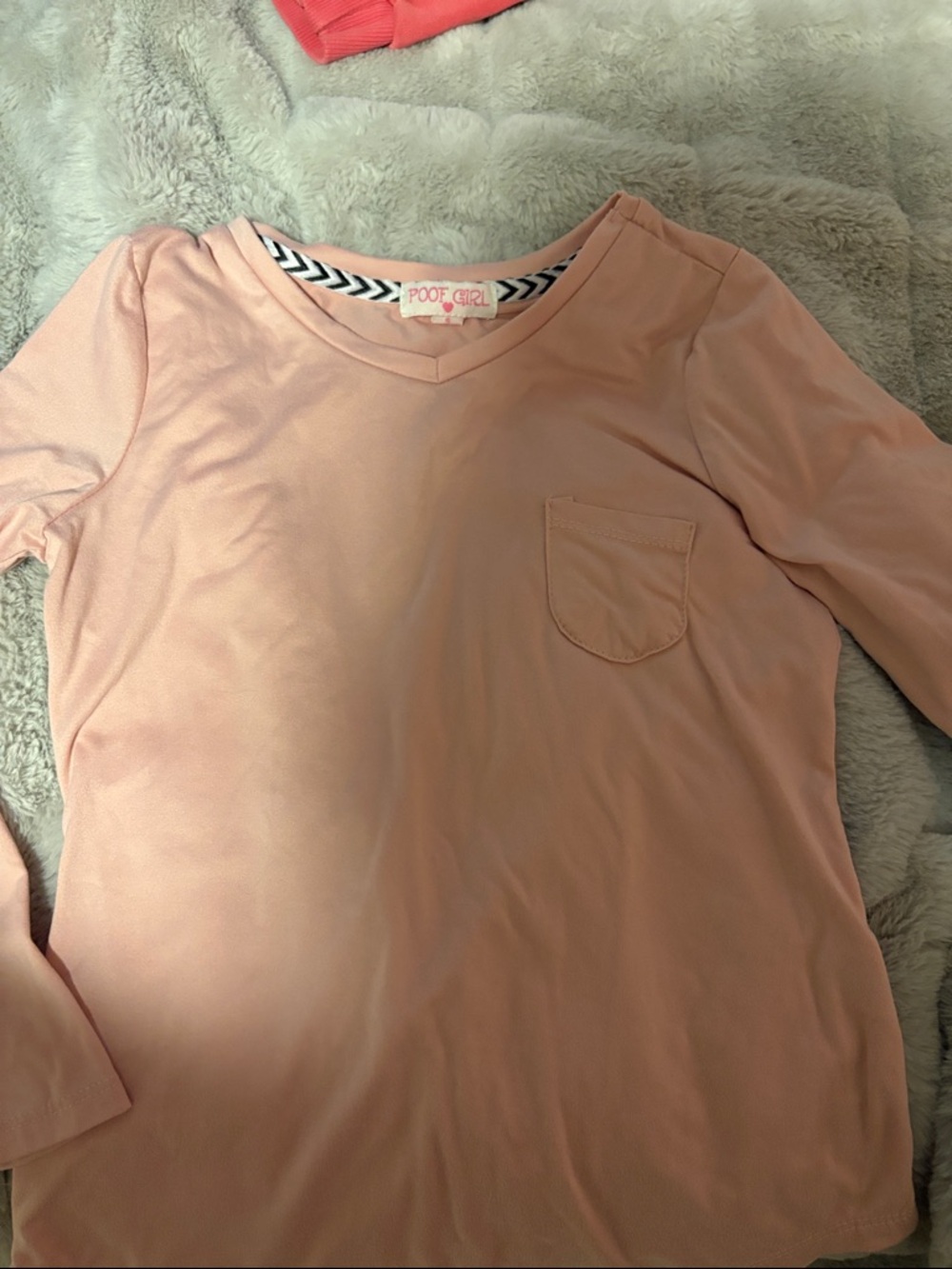 Pool Girl Pink V-Neck Pocket Top
